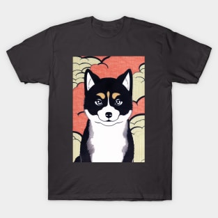 cool ukiyo-e Shiba inu T-Shirt